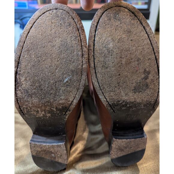 Frye Melissa Button Tall Riding Boots Cognac Leather Women’s 7B - Picture 6 of 7